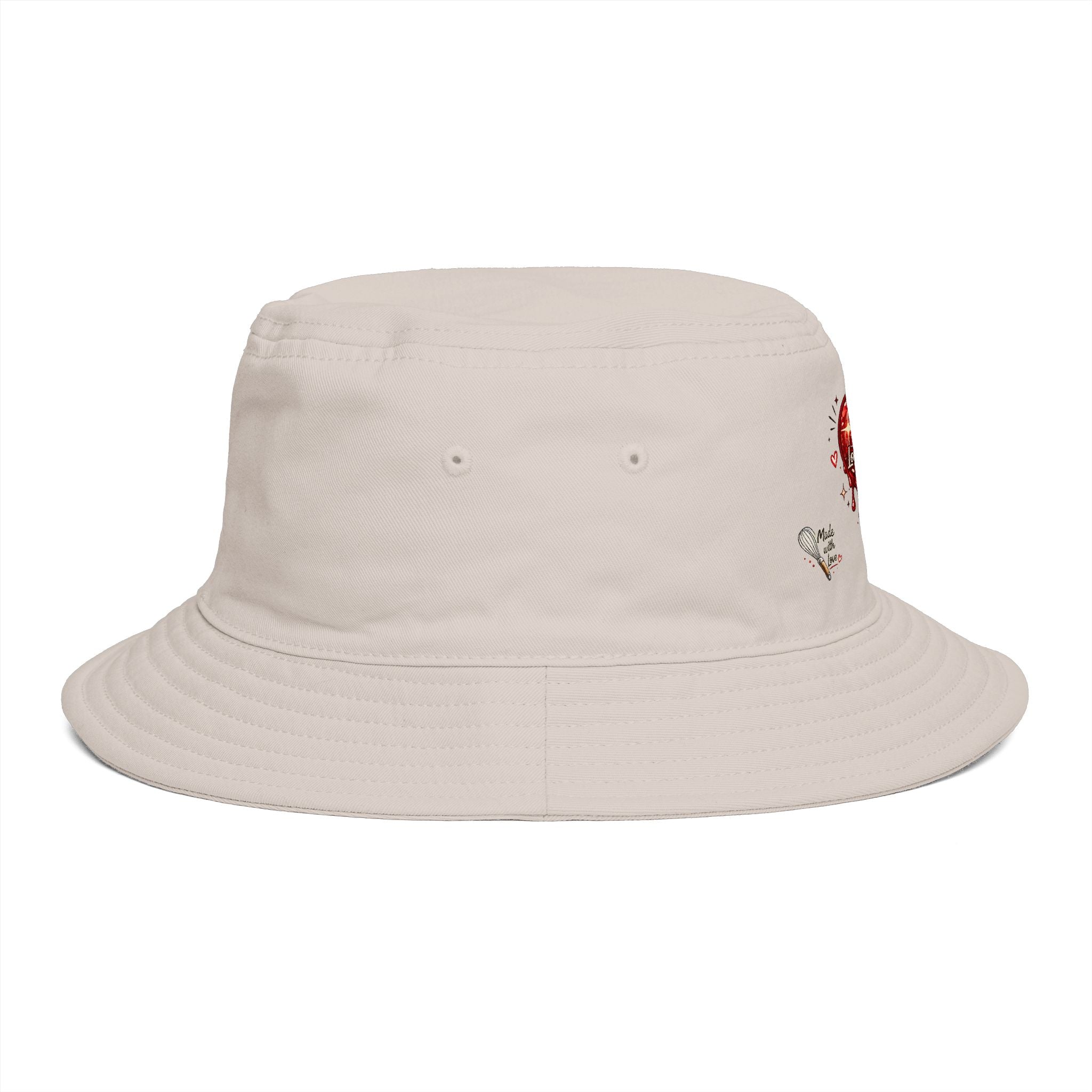 Bucket Hat — “Baking Is My Love Language” Dripping Heart Graphic
