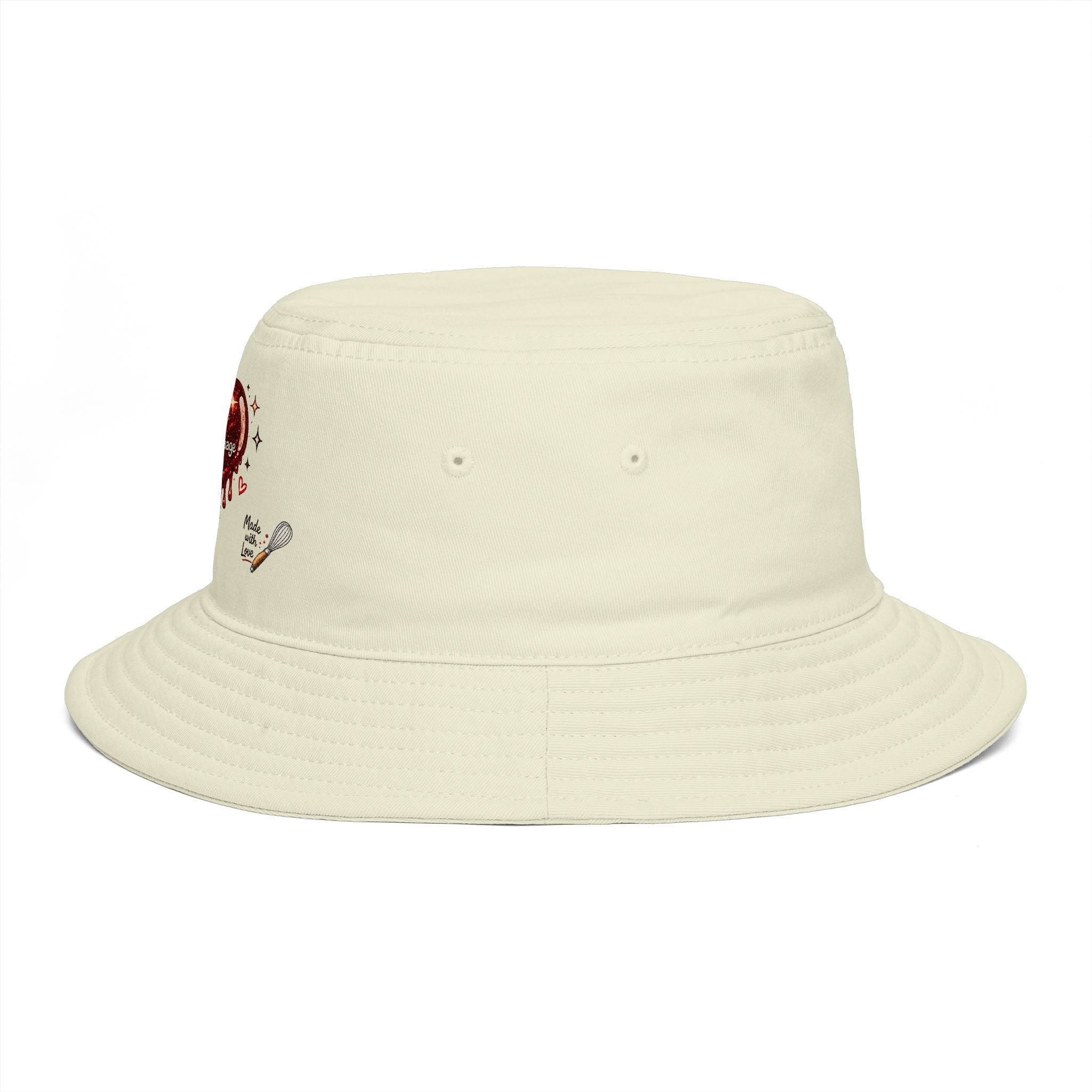 Bucket Hat — “Baking Is My Love Language” Dripping Heart Graphic