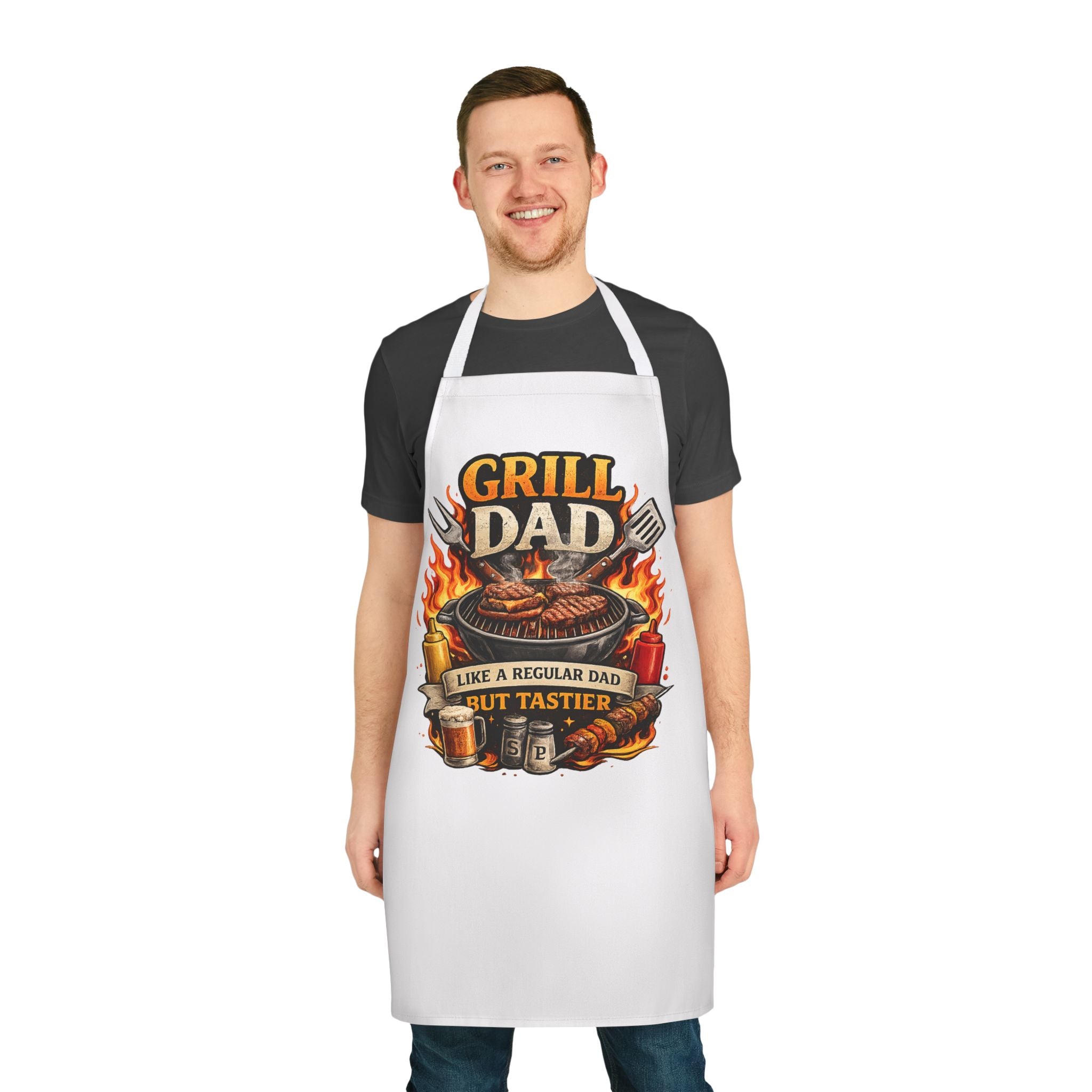 Grill Dad Apron — “Like a Regular Dad But Tastier” BBQ Cooking Apron