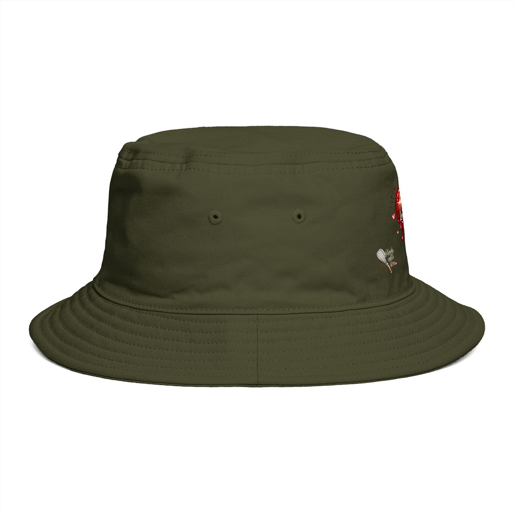 Bucket Hat — “Baking Is My Love Language” Dripping Heart Graphic