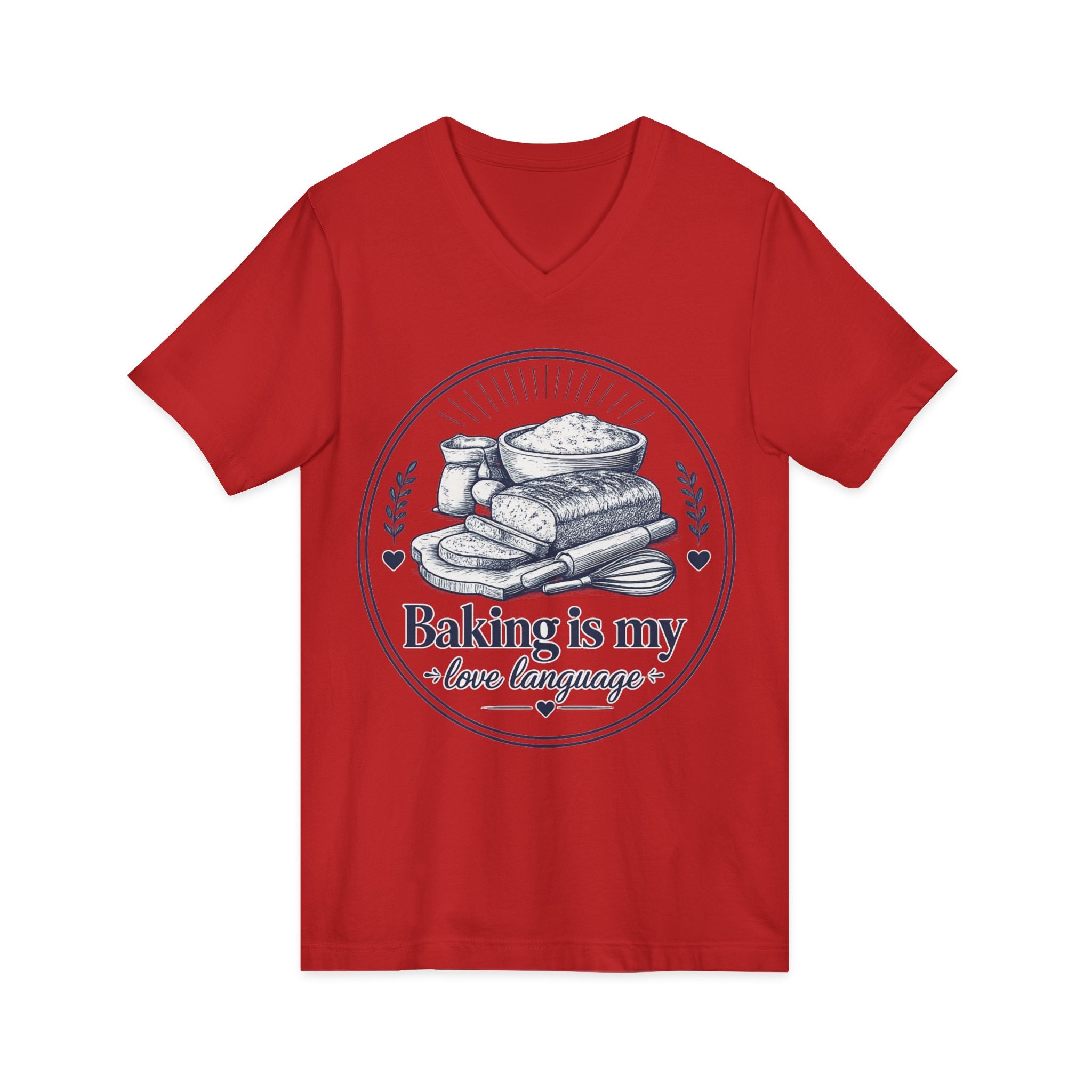 Unisex Jersey Short Sleeve V-Neck Tee