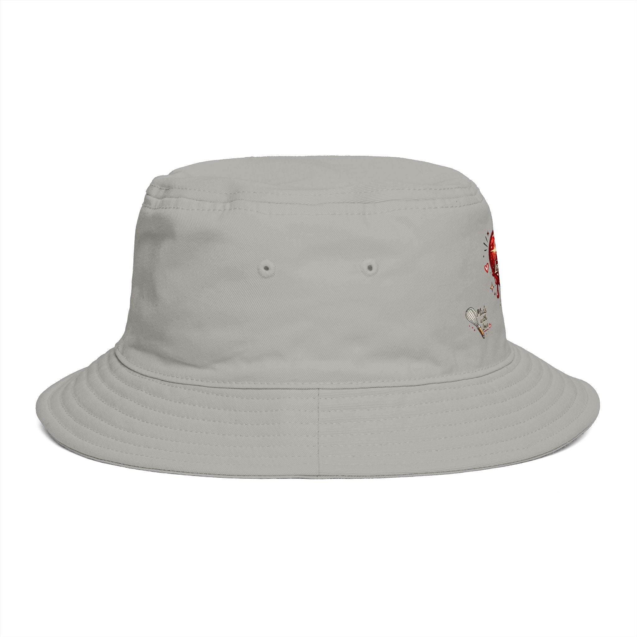 Bucket Hat — “Baking Is My Love Language” Dripping Heart Graphic